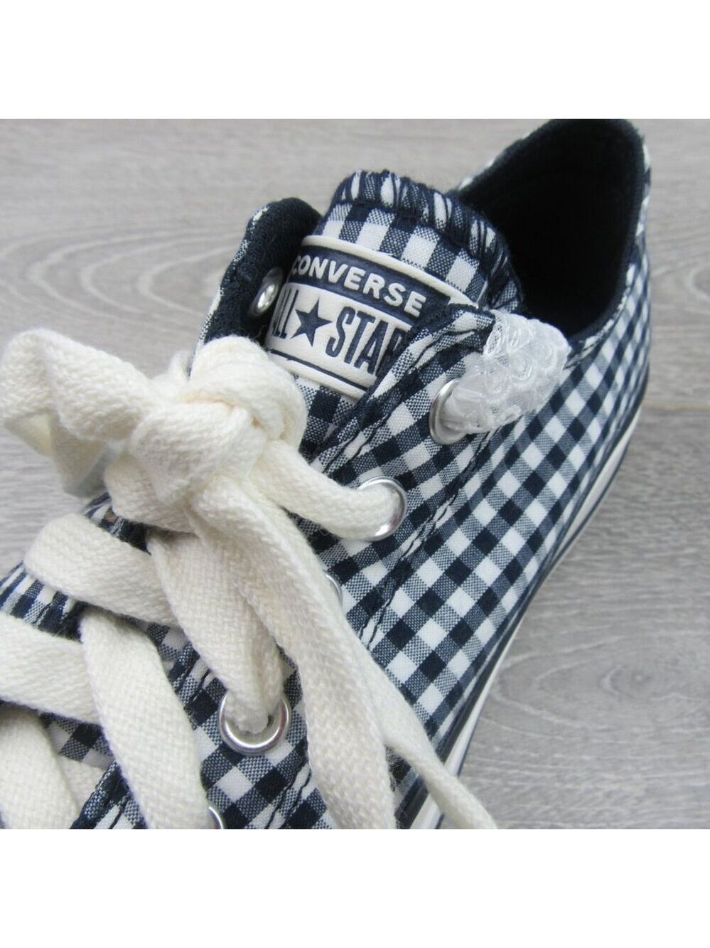 Converse CTAS Lift Platform Gingham Womens Size 8 Obsidian White NEW - Picture 5 of 16